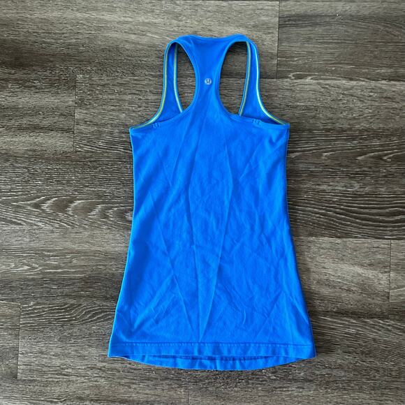 Lululemon Cool Racerback Tank Pipe Dream Blue Size 4 Lightweight Athletic Top - Picture 7 of 13